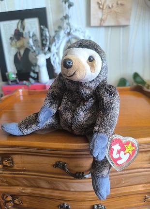 Колекційна іграшка ty beanie baby slowpoke 1999 лінивець оригінал з біркою