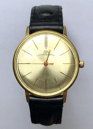 Механічний годинник луч промінь de luxe , позолота au10+