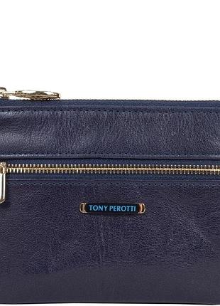 Женская кредитница tony perotti натуральная кожа topkapi 3461 navy (90502) темно-синяя