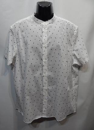 Мужская рубашка с коротким рукавом regular fit р.56 (3xl) 029kr