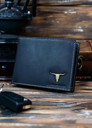 Гаманець чоловічий шкіряний dnk leather dnk-02-baw-black