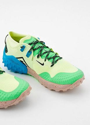 Кросівки nike wildhorse 6 у яскраво-салатовому кольорі (basely volt) з блакитною п'ятою 45 (29 см.) 📏29 см.