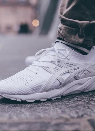 Кросівки asics gel kayano trainer knit у білому кольорі з трикотажним верхом 37.5 (23.5см.) 📏24 см.