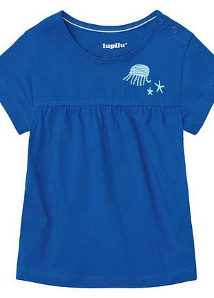 Футболка хлопковая для девочки lupilu lidl 371713 110-116 см (4-6 years) синий