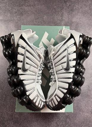 🛍 nike shox tl black white