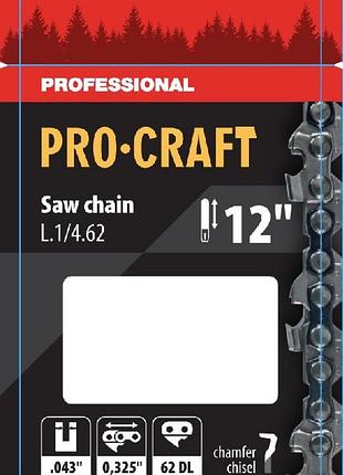 Ланцюг для ланцюгової пилки procraft l.1/4.62 universal 1/4" шаг 62 зв.