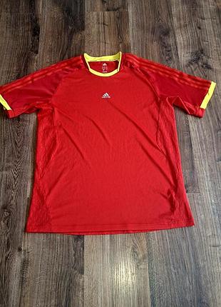 Чоловіча унікальна спортивна футболка adidas з центр лого оригінал