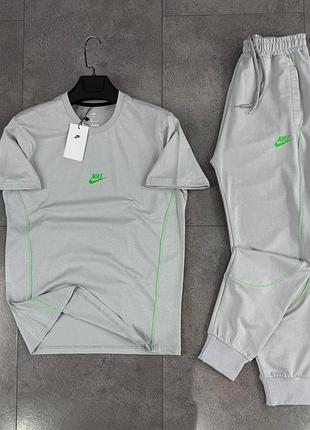 Літній чоловічий спортивний костюм комплект футболка і штани nike