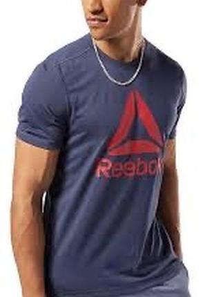 Чоловіча футболка reebok workout ready supremium tee, р.m темно-синя