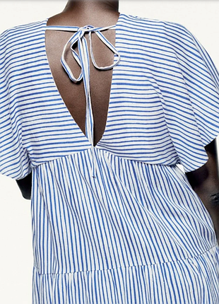 Платье из смесового льна zara