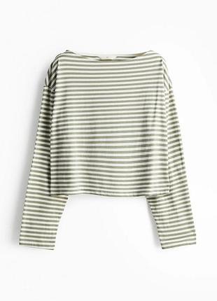 Тільник реглан у смужку лонгслів h&m розмір xl