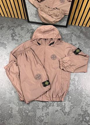 Чоловічий спортивний костюм з плащовки stone island