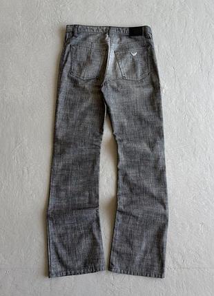 Джинсы armani jeans серые прямые мужские брендовые деним made in italy размер 31