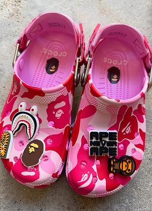 Тапки crocs x bape