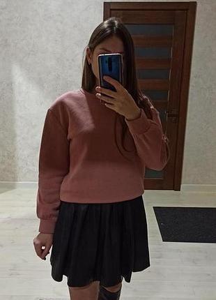 Базовый свитшот утепленный пудра zara s