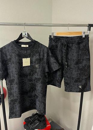 Літній чоловічий костюм комплект футболка і шорти calvin klein