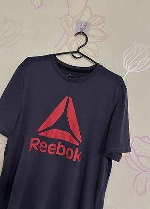 Чоловіча футболка reebok workout ready supremium tee, р.m темно-синя, оригінал