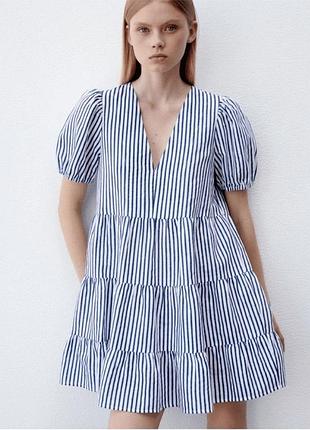 Льняное платье zara