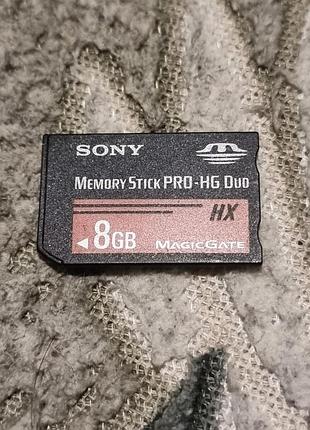 Карта памяти 8 гб sony hx 15.9/17.5 memory stick pro duo memorystick сони мемористик psp pro-hg