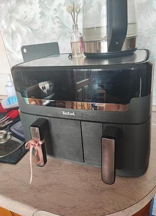 Мультипечь tefal ey905b10 dual easy fry &amp; grill