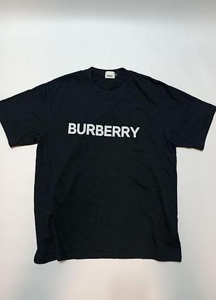 Чорна футболка burberry ( оригінал ).розмір xl-l