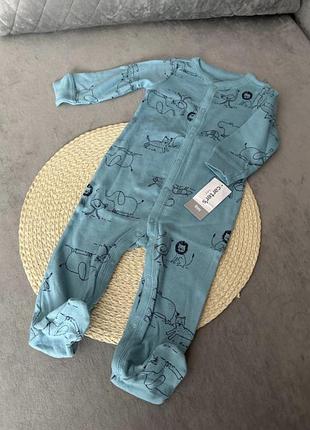 Carter's человечек ткань коттон в мелкой рубчик 95% cotton 5% elastan
