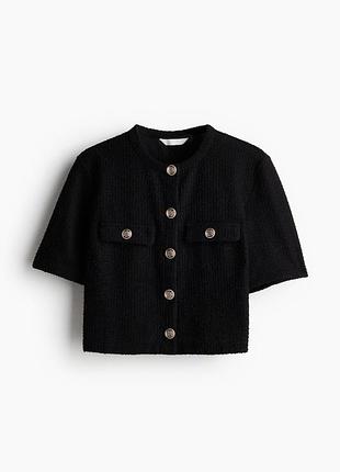 Кардиган жіночий h&m чорний топ кардиган на кнопках л