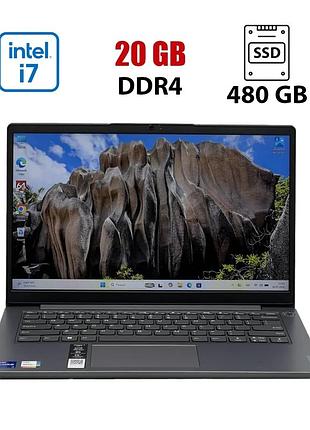 Ультрабук lenovo ideapad 3 14itl6 / 14" (1920x1080) ips / intel core i7-1165g7 (4 (8) ядра по 2.8 - 4.7 ghz) / 20 gb ddr4 / 480 gb