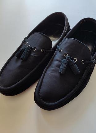 Мокасины водительскик чёрного цвета zara размер 44