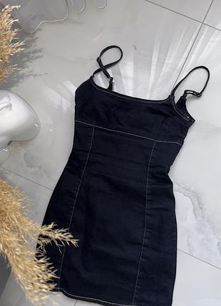 Джинсовий сарафан/ сукня bershka