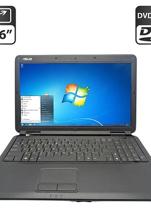 Ноутбук asus k50c / 15.6" (1366x768) tn / intel celeron 220 (1 ядро по 1.2 ghz) / 4 gb ddr2 / 120 gb hdd / intel graphics / webcam