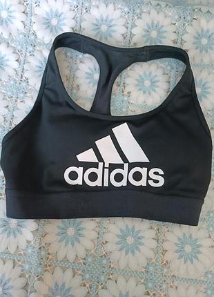 Черный спортивный топ adidas xs - s