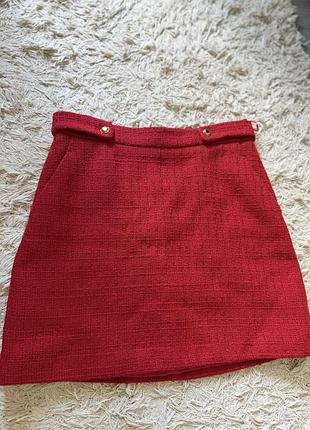 Спідниця next tailoring червона розмір 38 твідова ❤️ 250 гривень