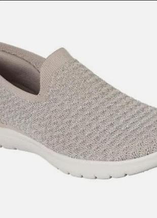 Жіночі сліпони прогулянкові мокасини skechers on the go flex slip on