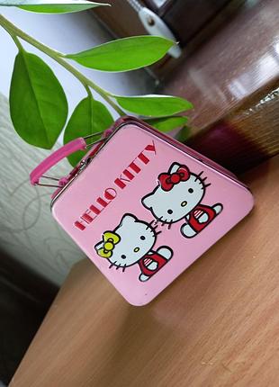 Красивая детская сумочка кейс ящик копилка hello kitty