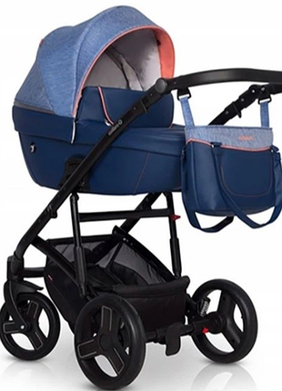 Детская коляска colibro nesto jeans 2в1 люлька и прогулочный блок