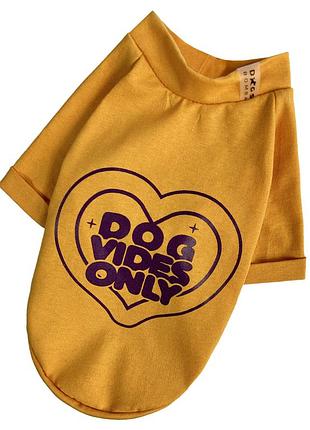 Футболка dog vibes желтая f-88