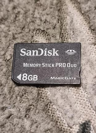 Картка пам'яті 8 Гб "типу-sandisk" 1.93/3.99 memory stick pro duo memorystick сандиск меморістик psp