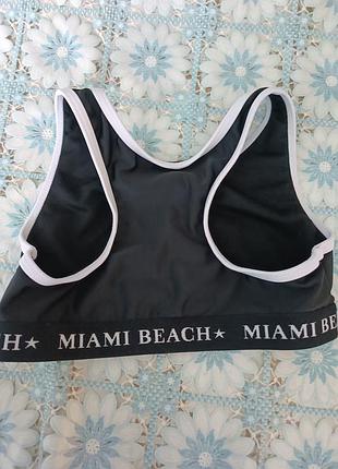 Черный топ miami beach 7-8 лет