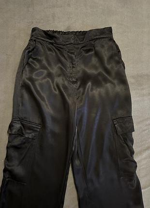 Атласні джогери чорного кольору zara