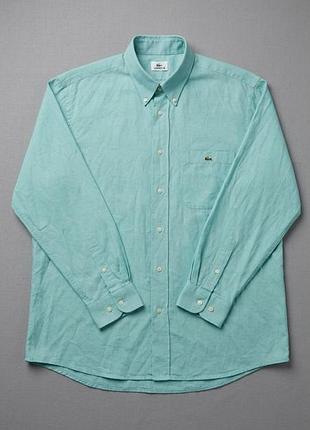 Мужская хлопковая рубашка lacoste оригинал / мятная рубашка 100% cotton