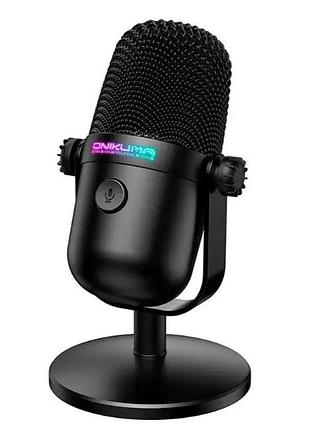 Ігровий мікрофон onikuma m830 з rgb підсвічуванням чорний