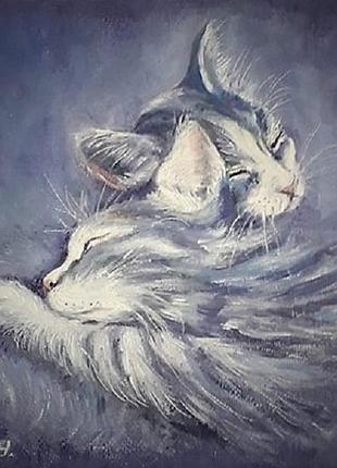 Картина "сладкие сны" масло, полотно, 20х20