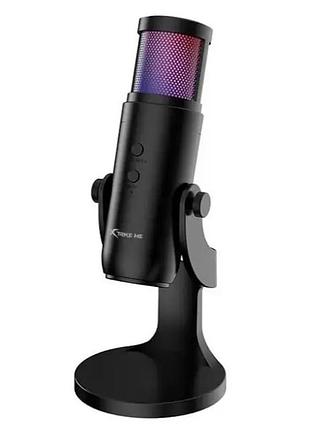 Игровой микрофон xtrike xmc-03 с rgb подсветкой черный