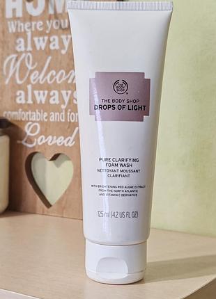 The body shop drops of light pure clarifying foam wash пінка для вмивання 125ml