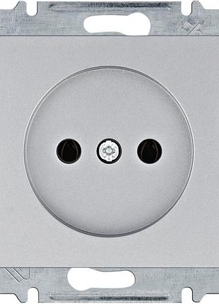Розетка без з/к lumina, срібна, 16а/230в
