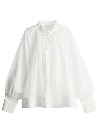 H&m premium блузка 100% ramie бохо с рукавами-фонариками l/xl