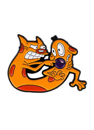 Металлический значок по мультику котопес nickelodeon брошка catdog мультик кот пёс собака cat dog никелодеон котик собачка