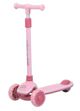 Дитячий самокат 3-х колісний 5566a-pink, до 25 кг