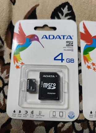 Micro sd 4gb class4 adata .нова. 2